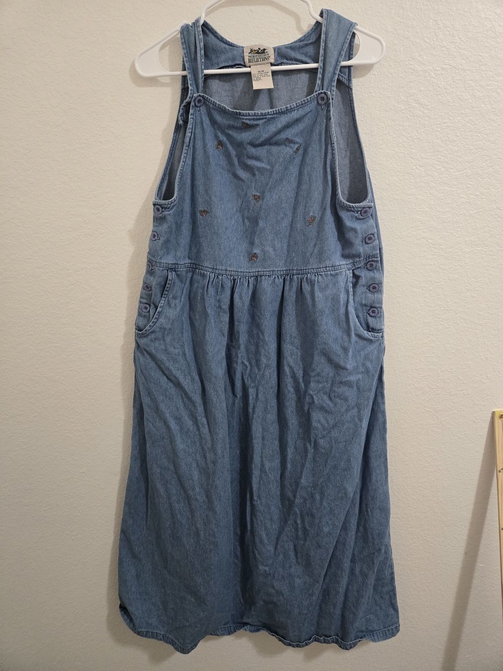 Vintage Northern Reflections | Light Blue Denim Pinafore Dress